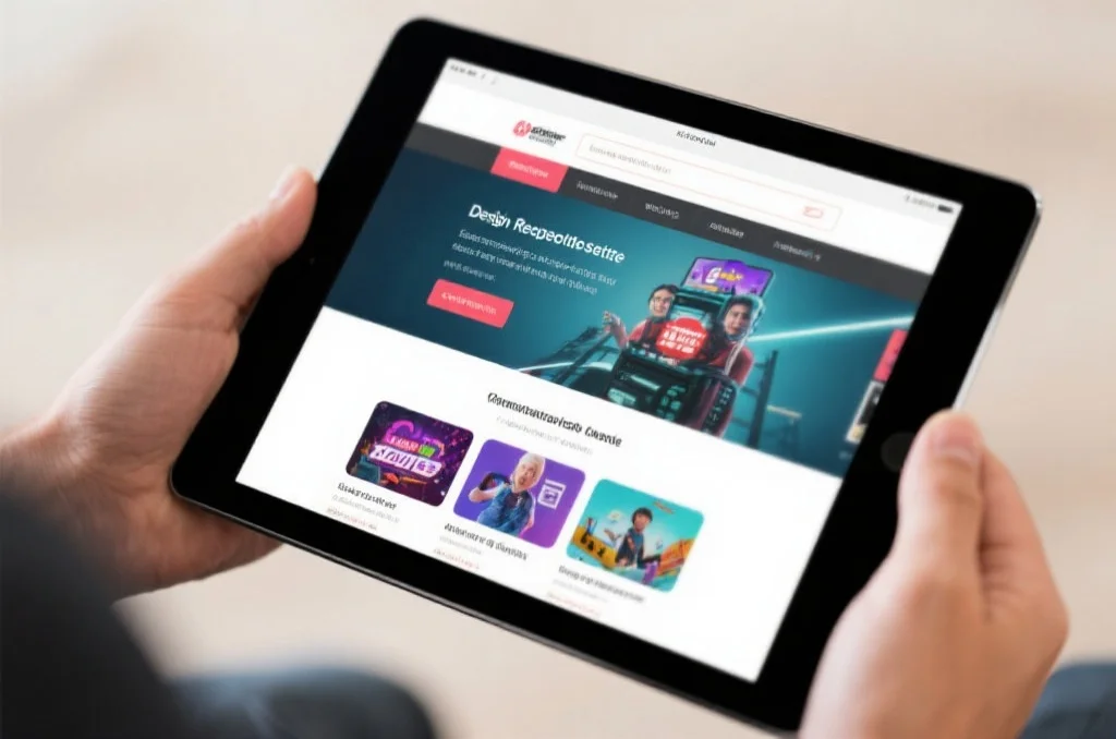 用户在平板电脑上使用辉达娱乐H5网页版